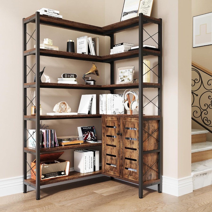 Bookshelf - Libreria angolare a 6 ripiani per