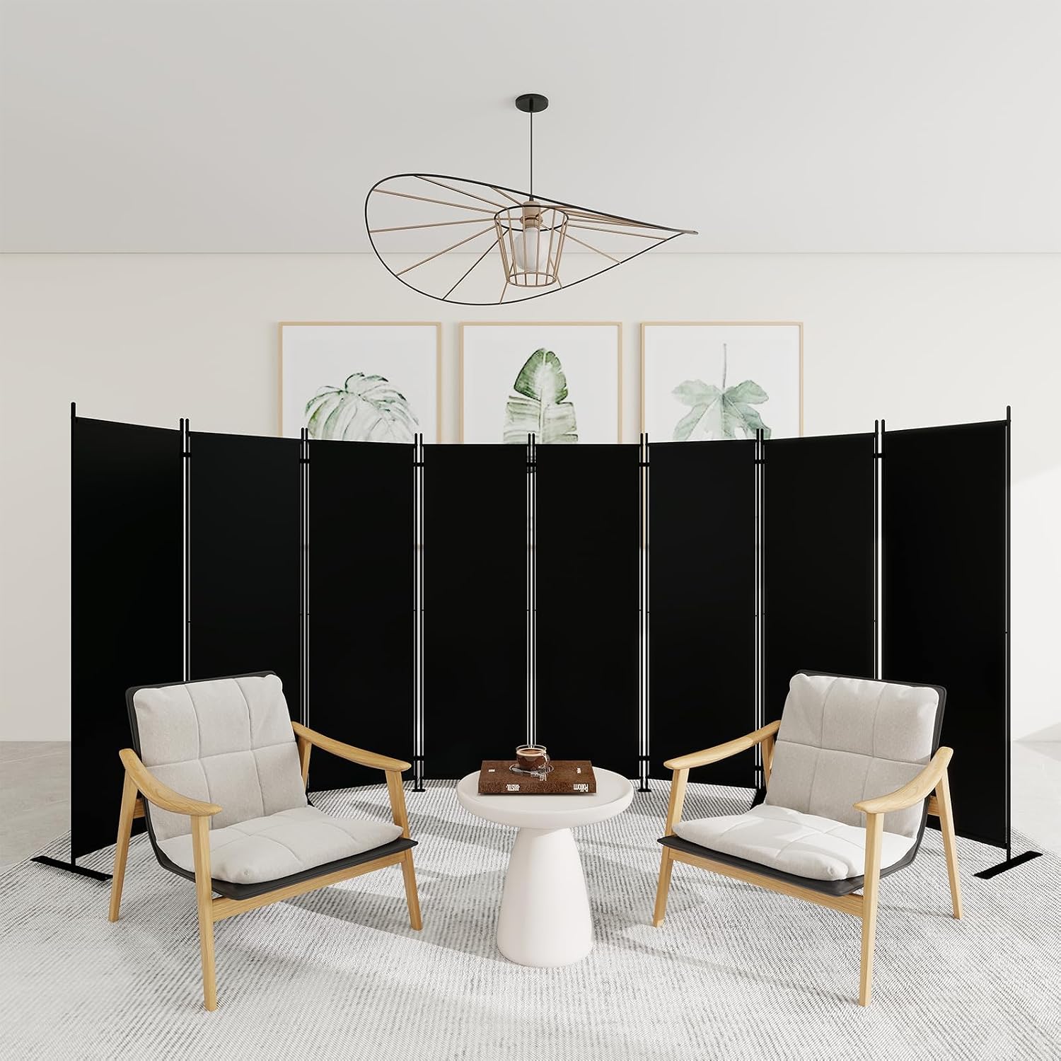 Partition Screen Divider - Divisorio Pieghevole a 8 Pannelli, Altezza