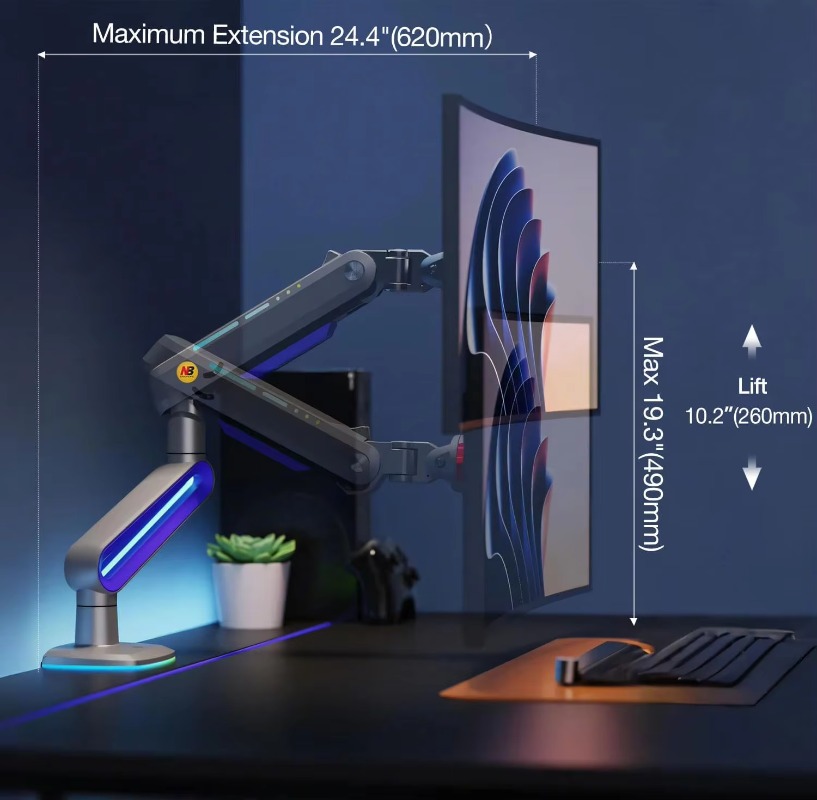 Braccio per monitor da gioco E - Monitor Stand recensione e prezzo